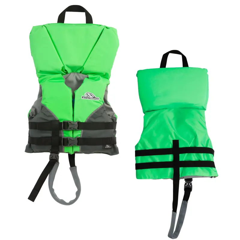 Stearns Infant Heads-Up Nylon Life Vest – Up To 30 Lbs, Green, Enhanced Buoyancy [2000013194] 1