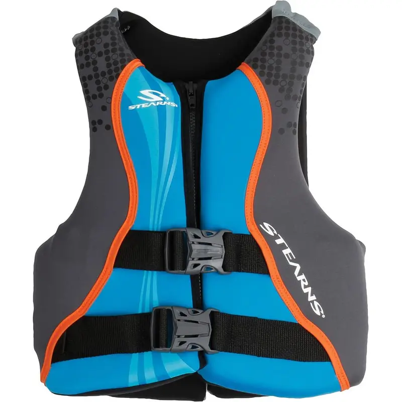Stearns Youth Type Iii Hydroprene Life Vest – Blue/Grey, Designed For 50–90 Lb Users 1
