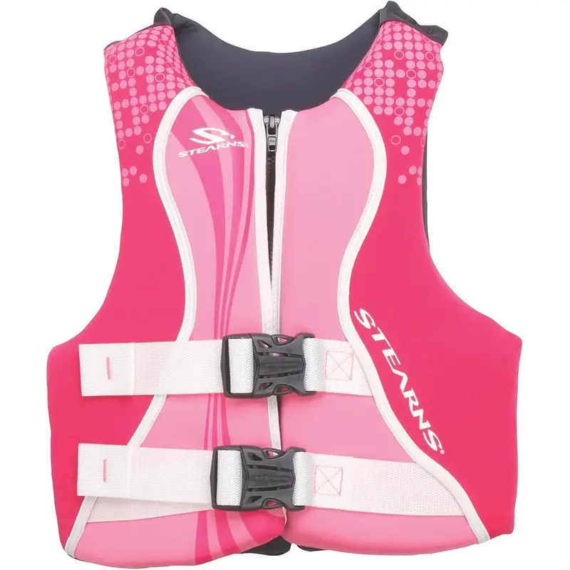 Stearns Youth Type Iii Hydroprene Life Vest In Pink And Hot Pink For Kids Weighing 50–90 Lbs 1