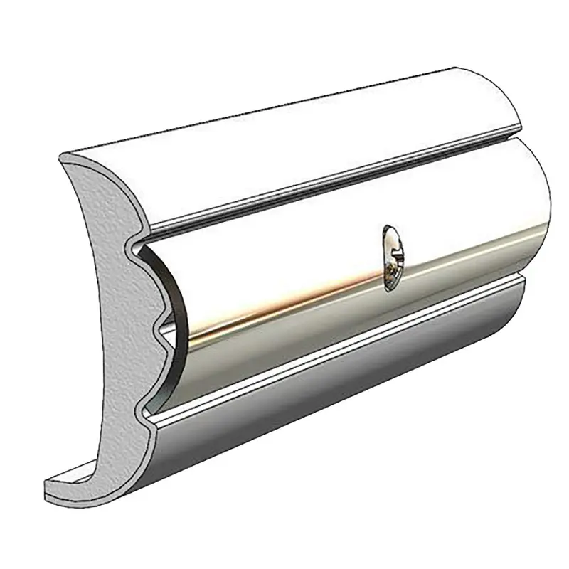 Taco Flex-Core Vinyl Rub Rail – 1.58" X 0.635", Rigid, Frosty White, Shore 60 [V21-9959Whc60D-1] 1