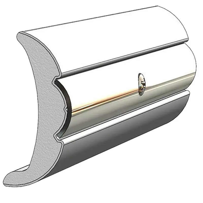 Taco Flex-Core Vinyl Rub Rail – 2" X 7/8", Rigid, Frosty White, Shore 60 [V21-9906Whc60D-1] 1