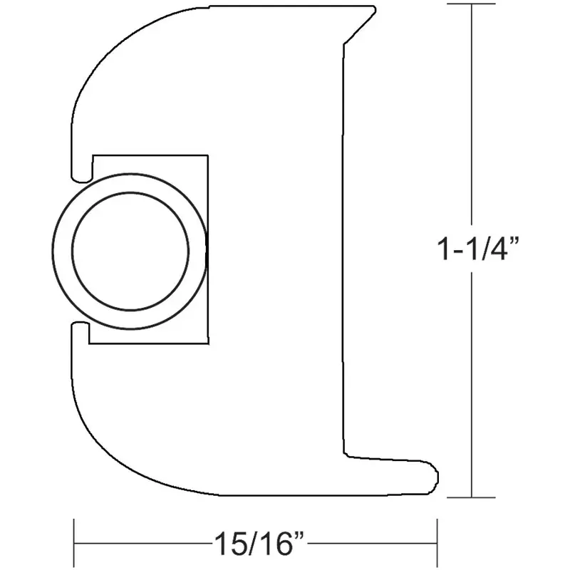 Taco Flex Vinyl Rub Rail Kit – White Rail With White Insert, 50 Feet – Model V11-3447Wwk50-2 1