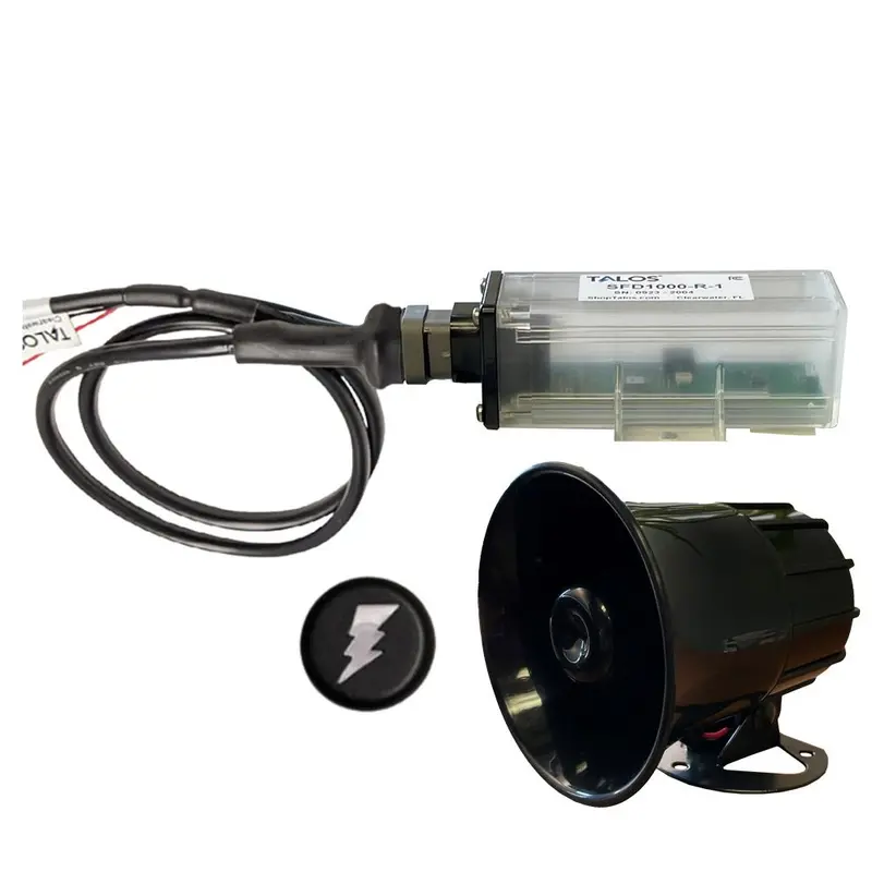 Talos Sfd1000Hb-W1 Lightning Detection System – Remote Housing, 20' Cable, Round Black Indicator, 45' Horn Extension 1
