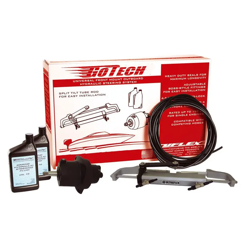 Uflex Gotech 1.0 Hydraulic Steering Kit For Front-Mount Outboard Motors 1