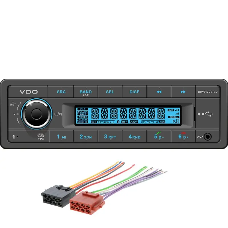 Vdo Trw312Ub-Buk Marine Radio – 12V Fm Rds, Bluetooth, Usb, Mp3/Wma, Blue Backlight 1