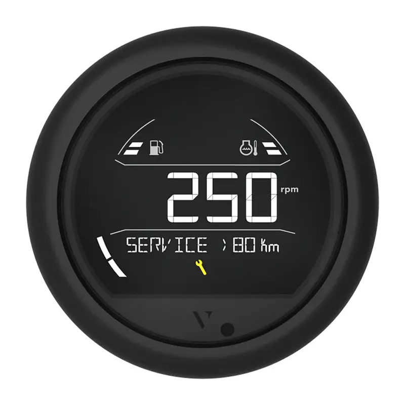 Veratron Vl Digital 85Mm Gauge With Round Black Bezel (Model B00205802) 1