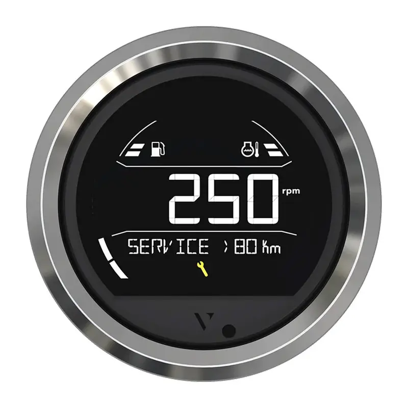 Veratron Vl Digital 85Mm Gauge With Triangular Chrome Bezel (Model B00205803) 1