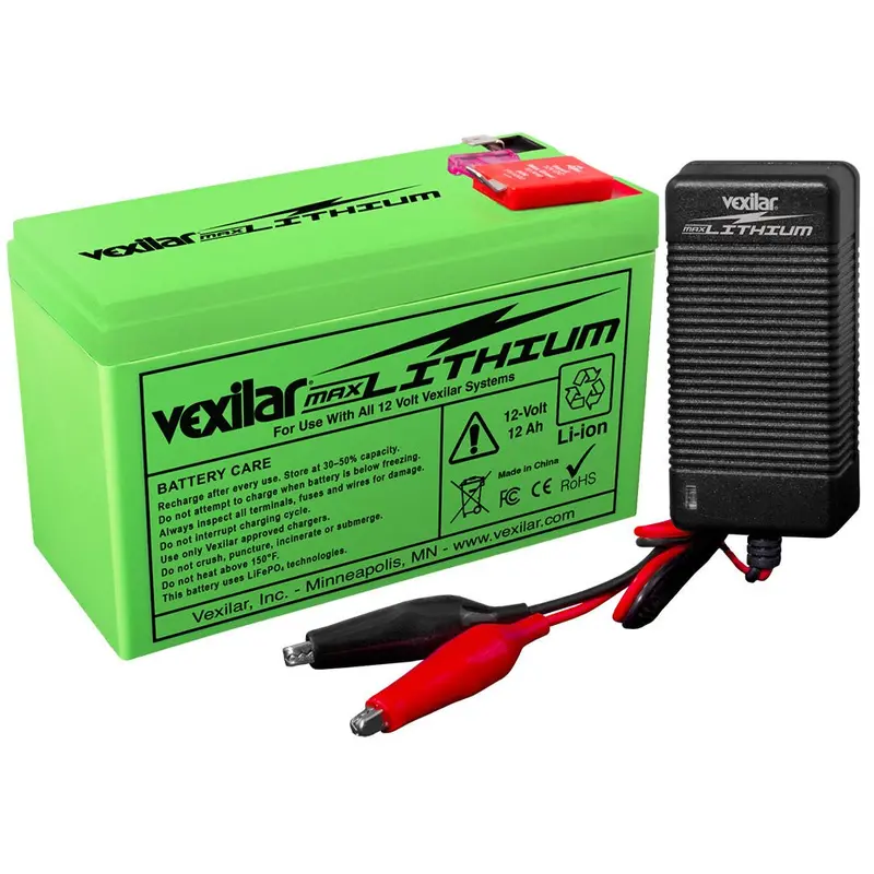 Vexilar V-220L – 12V 12Ah Lithium Battery With Rapid Charger V-420L Included 1
