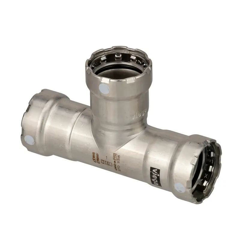 Viega Megapress Fkm Carbon Steel Tee Fitting – 1-1/4" X 1-1/4" X 1/4" 1
