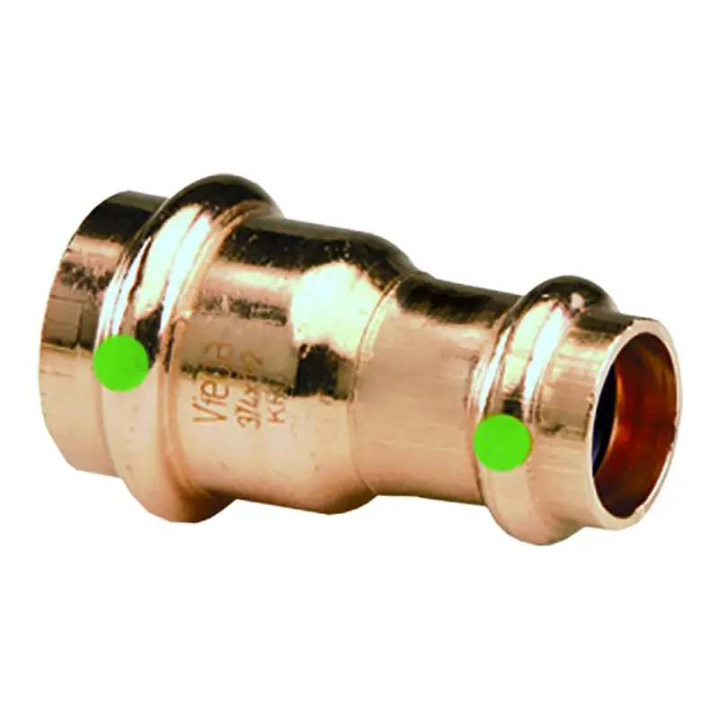 Viega Propress 3/4" To 1/2" Copper Reducer Fitting – Double-Press Connection, Smartconnect Technology [78147] 1
