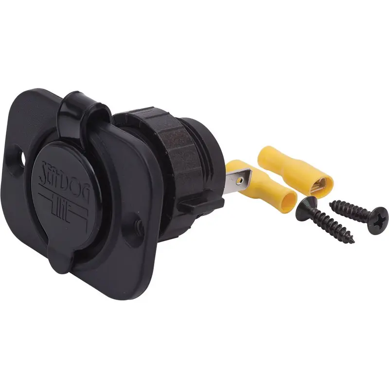 Weatherproof 12V Power Socket – Round Design – Sea-Dog 426120-1 1