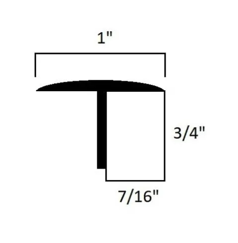 White Aluminum T-Molding – Decorative Edge & Transition Profile 2