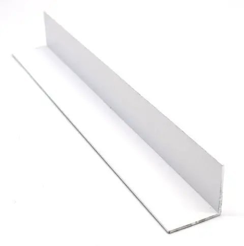 White Powder-Coated Aluminum 1.5-Inch Angle Trim 1