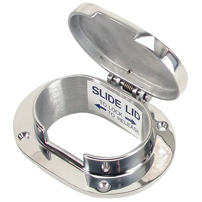 Whitecap Chain & Rope Deck Pipe – 3-7/8" × 2-1/2" Opening – Recessed Mount – Model 6008Hc 1