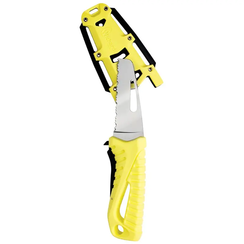 Wichard 10192W Offshore Rescue Knife – Fluorescent-Highlighted Fixed Blade For Emergency Cutting 1