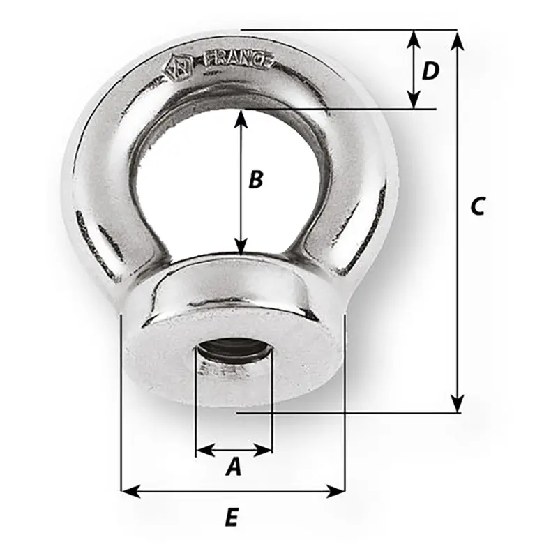 Wichard 3/8-Inch Eye Nut — 13/16-Inch Outer Diameter [6351W] 2