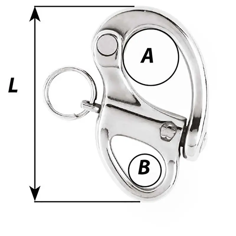 Wichard 35Mm 1-3/8-Inch Snap Shackle With Fixed Eye 2